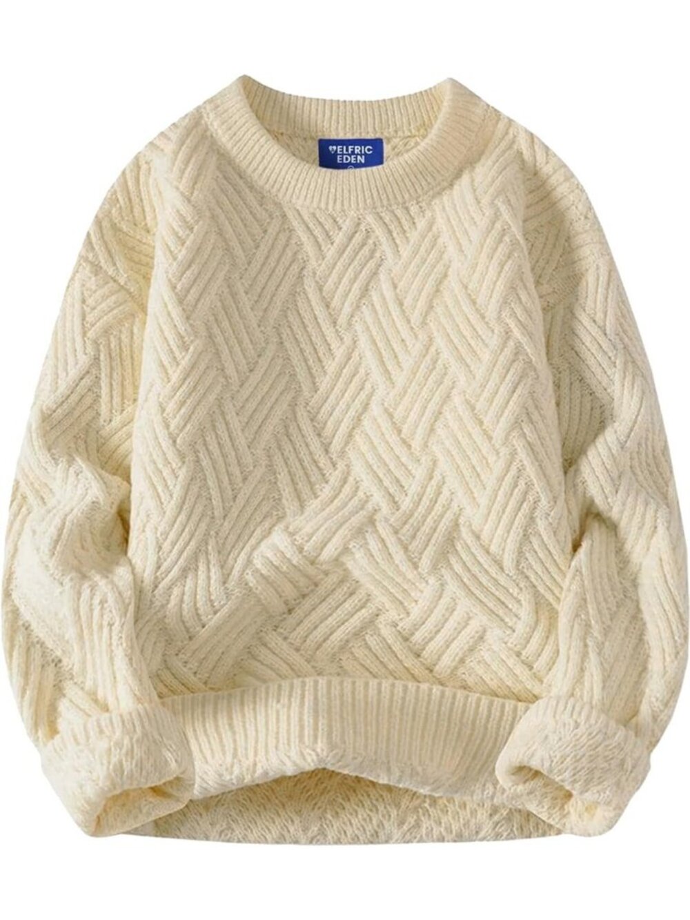 Vintage Oversized Knit Pullover Sweater | Casual Baggy Crewneck for Fall 2025
